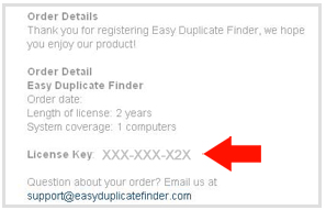 Setting of the 
Duplicate Search Options